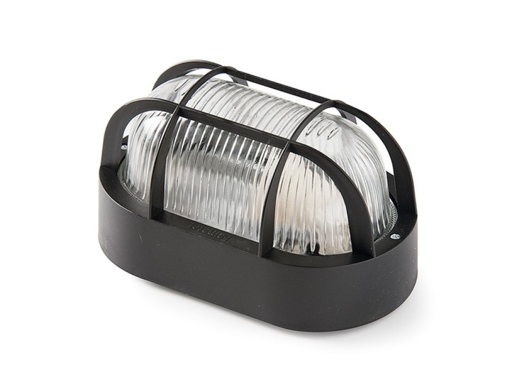 Aplique ilumin e27 60w ip44 ext ov rej/plas pvc ne famat