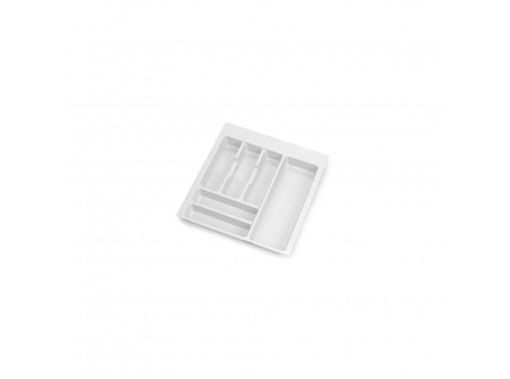 Cubertero Optima para cajón de cocina Vertex/Concept 500, módulo 500 mm, Tablero: 16mm, Plástico, blanco