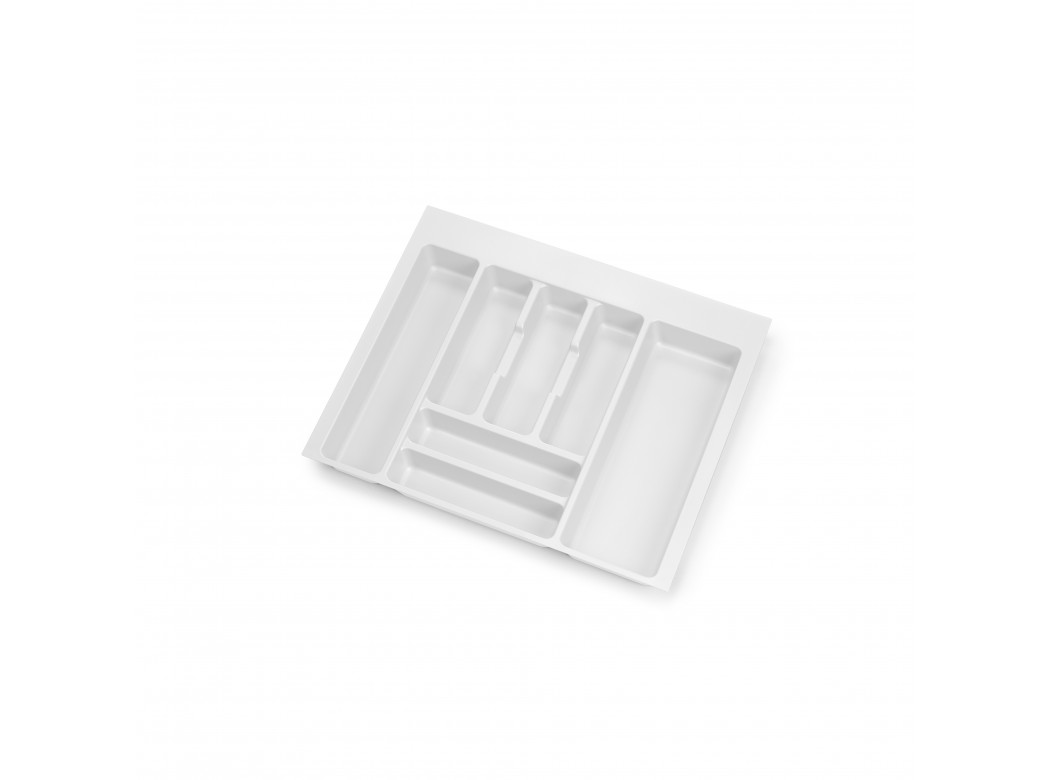 Cubertero Optima para cajón de cocina Vertex/Concept 500, módulo 600 mm, Tablero: 16mm, Plástico, blanco