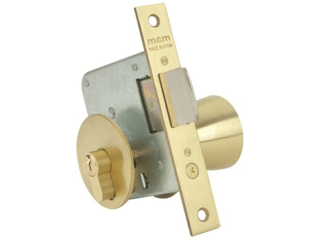 Cerradura mad.emb. 22x50mm 1561-3-50 lat pomo c/cu mcm