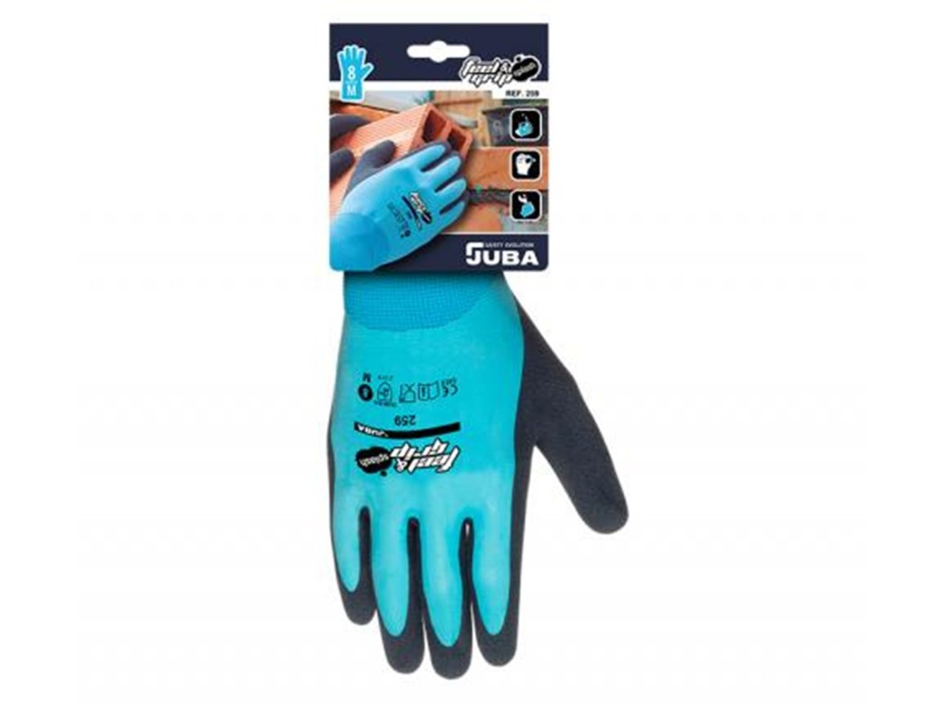 Guante mecanico l09 juba nylon/latex az/gr feel and grip spl