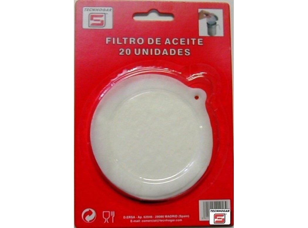 Filtro aceite grasera thogar 20 pz