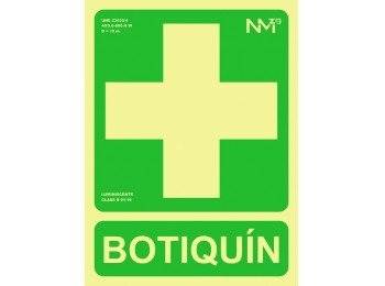 Señal 224x300mm pvc lumi botiquin rd14108