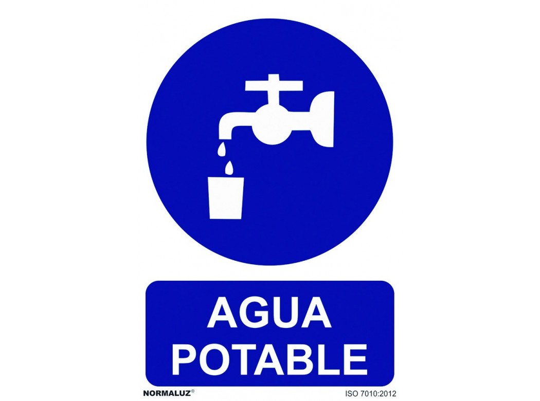 Señal 210x300mm pvc agua potable rd20017