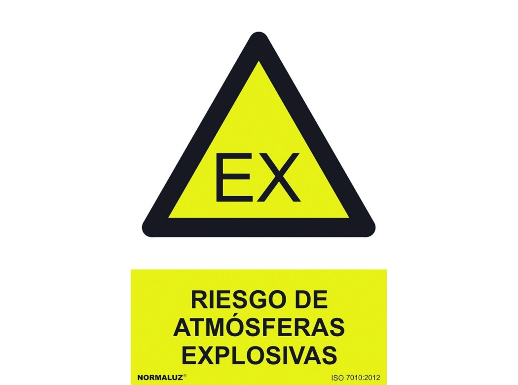 Señal 210x300mm pvc riesgo de atmÓsferas explosivas rd30027