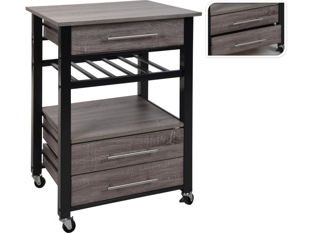 Carro coc 600x500x845mm 3 cajones mad soromin koopman