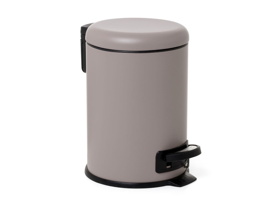 Cubo baño 3lt cub.extr. ac taupe nordic tatay