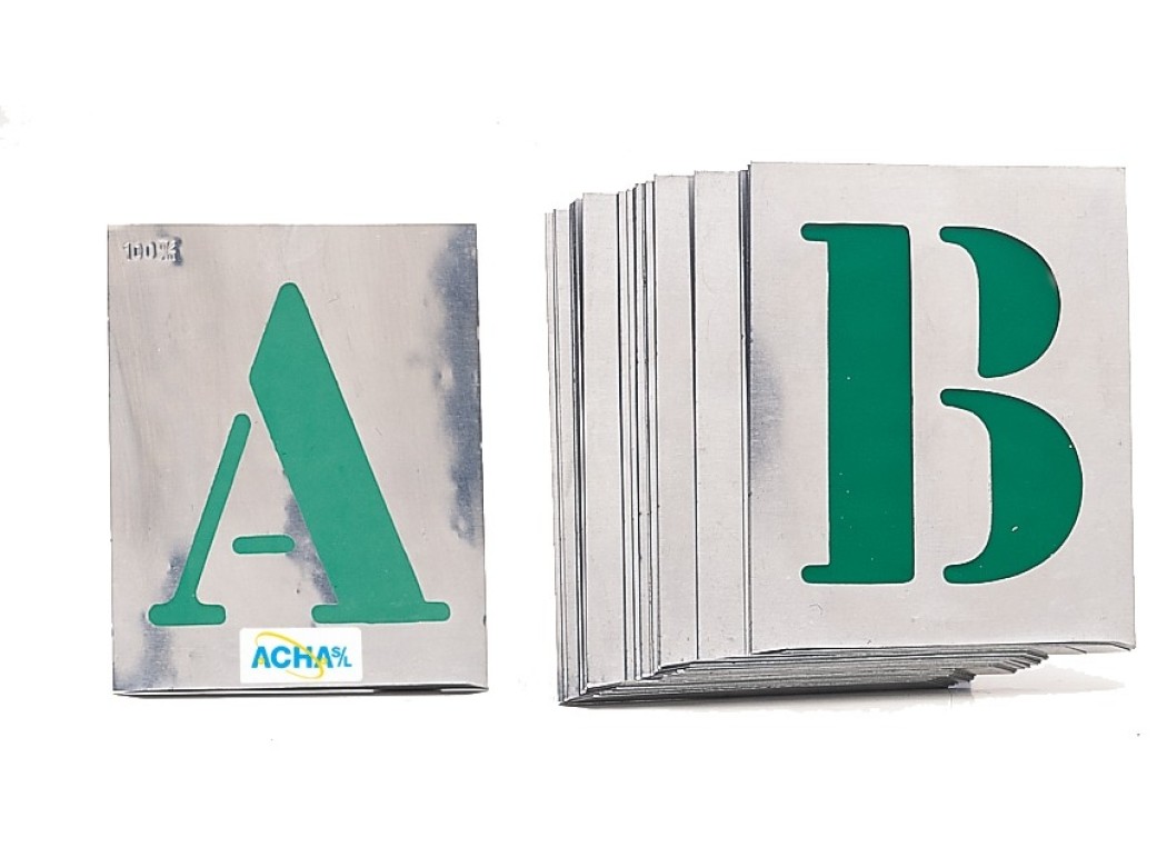 Abecedario pintar/rotular 080mm chapa 57-126 d acha