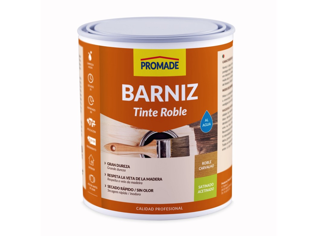 Barniz tinte int satina agua 375 ml roble abat203 promade