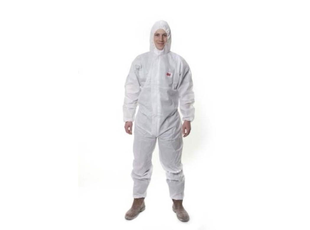 Mono trabajo l capucha pp sms desechable blanco p4510 3m