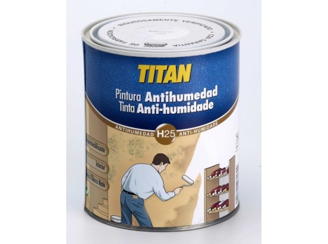 Pintura antihumedad 750 ml bl al disolvente titan