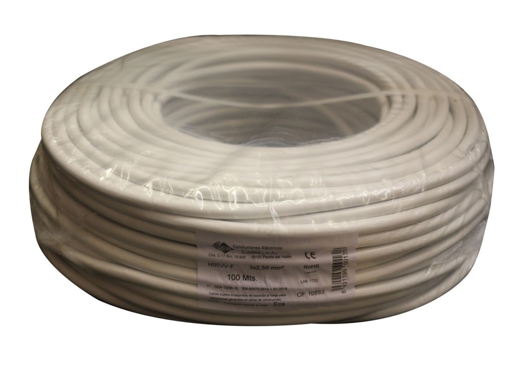 Cable elec rdo mang 500v vv-f h05vv-f top cable 3x2,5mt bl 1