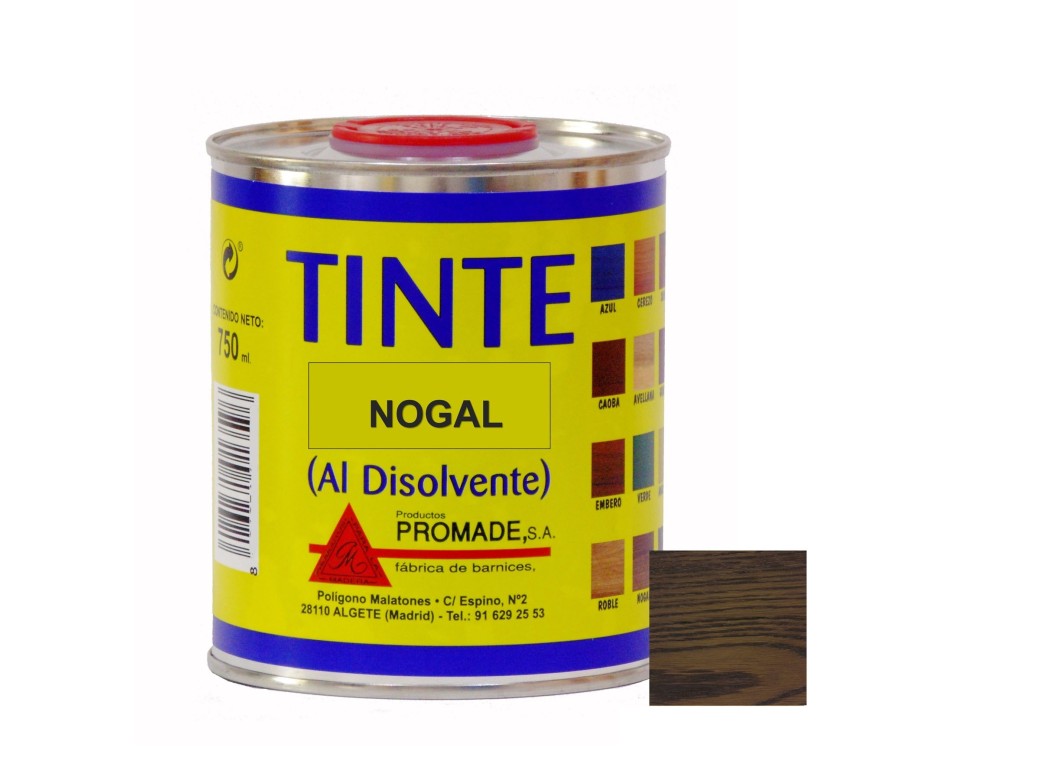 Tinte al disolvente 375 ml nogal atin163 promade