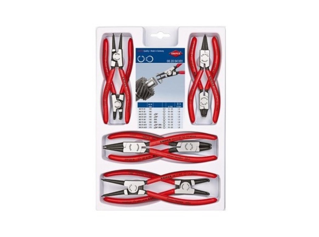 Alicate arandela ext/int 10-60mm m/plas cart 8ud 00 20 04v01