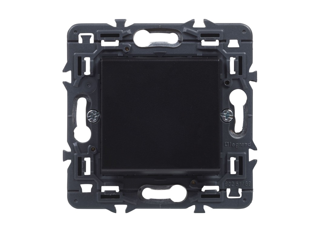 Pulsador elec 9x9x3,8cm emp abs dark valena next legrand