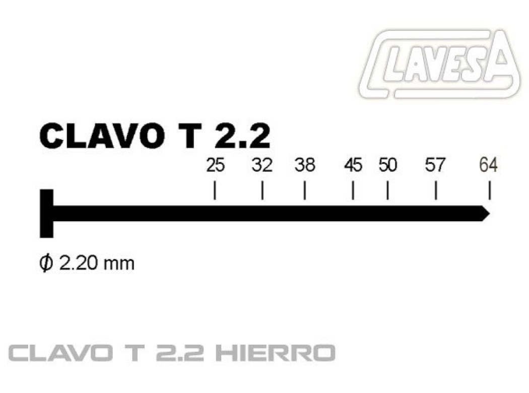 Clavo clavad.neum modelo t 64mm dor ct2264 clavesa-atk 1.000