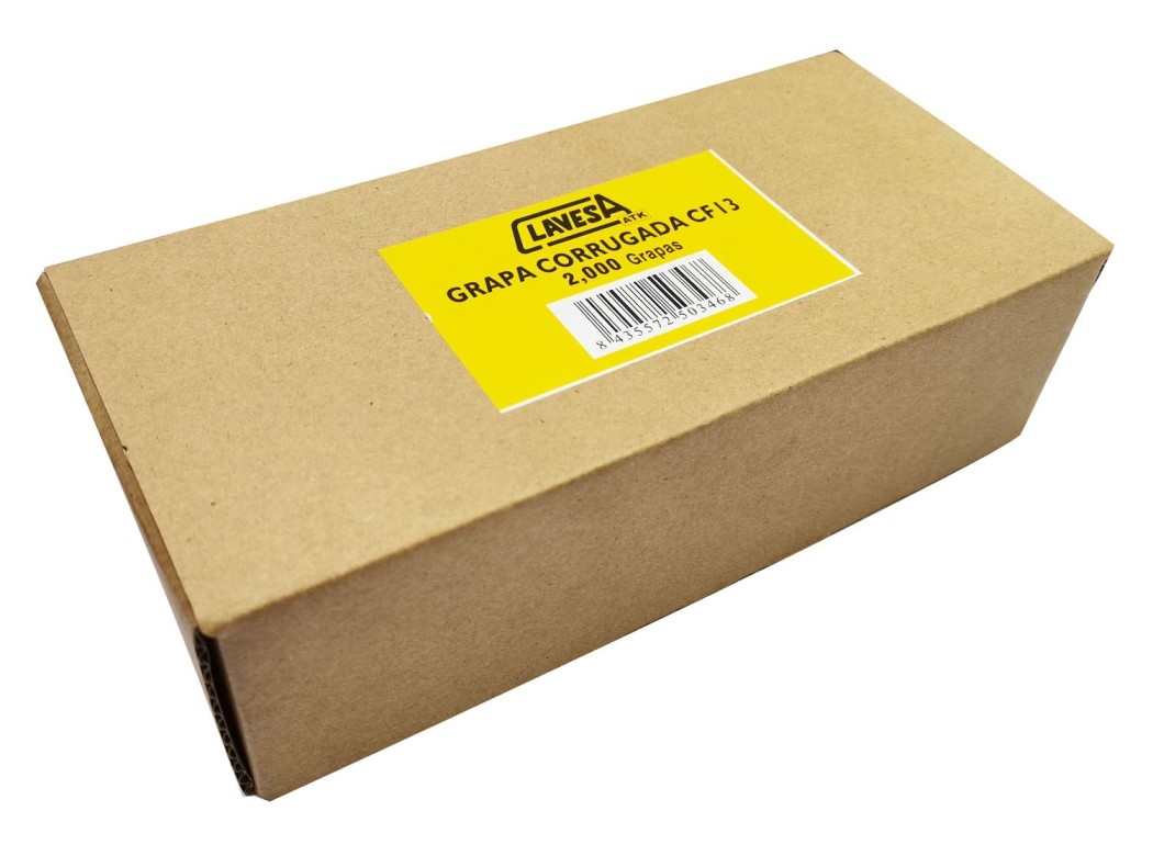 Grapa grapadora chapa coarrugada 13mm plata grcf13 clavesa-a