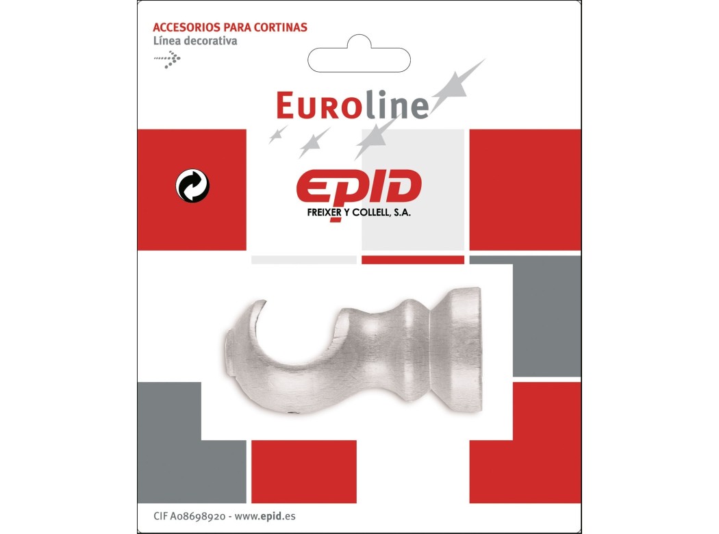 Soporte barra cort Ø19x69mm frontal mad epid