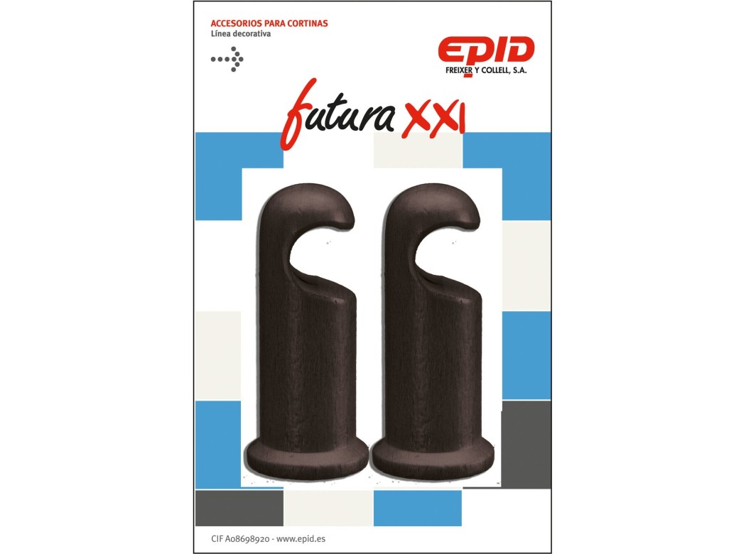 Soporte barra cort Ø19x90mm frontal met epid 2 pz