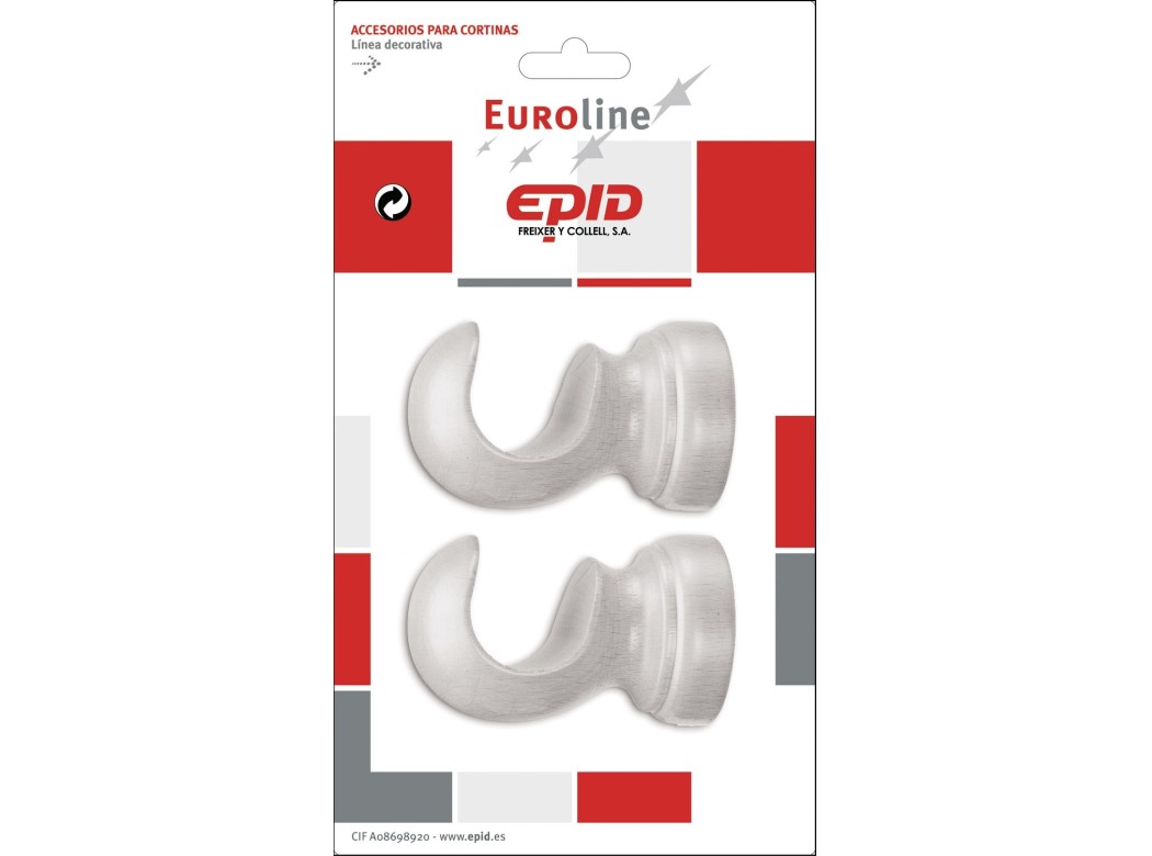 Soporte barra cort Ø29x76mm techo mad epid 2 pz