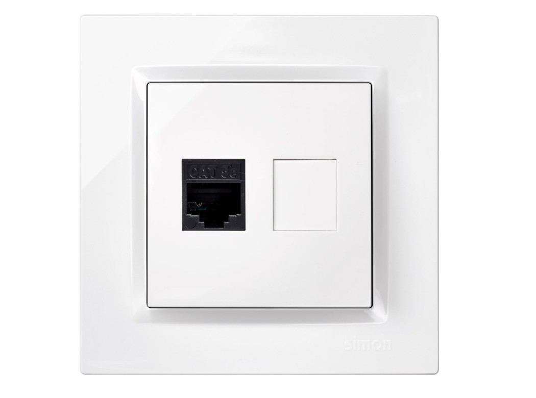 Base ethernet rj45 empotrar bl serie 10 simon