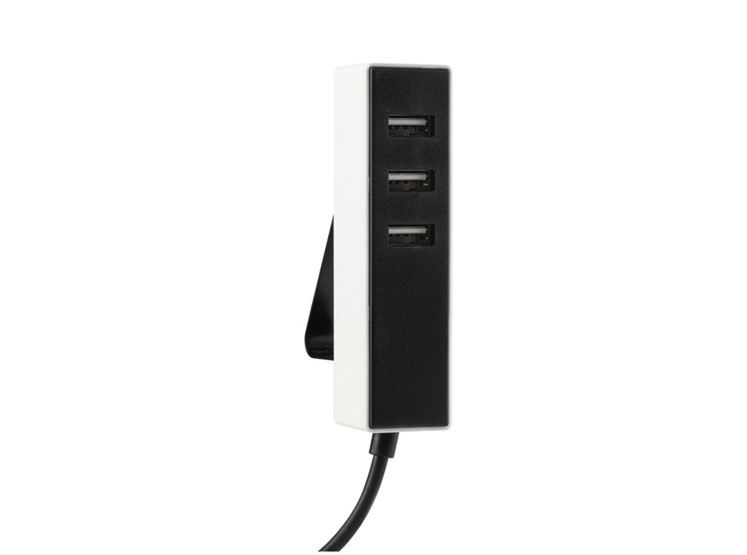 Base elec 940x240x220 mm 3 usb blanco/grafito simon