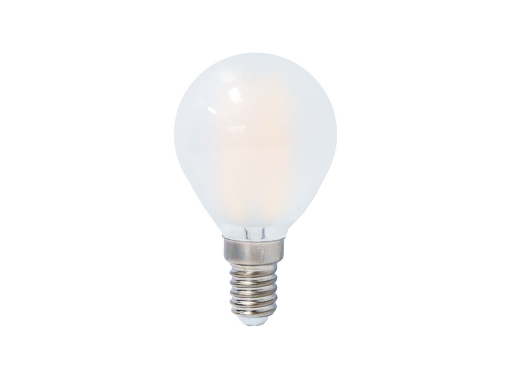 Bombilla ilumin esf. led filamento opal garza e14 4w 470lm 2