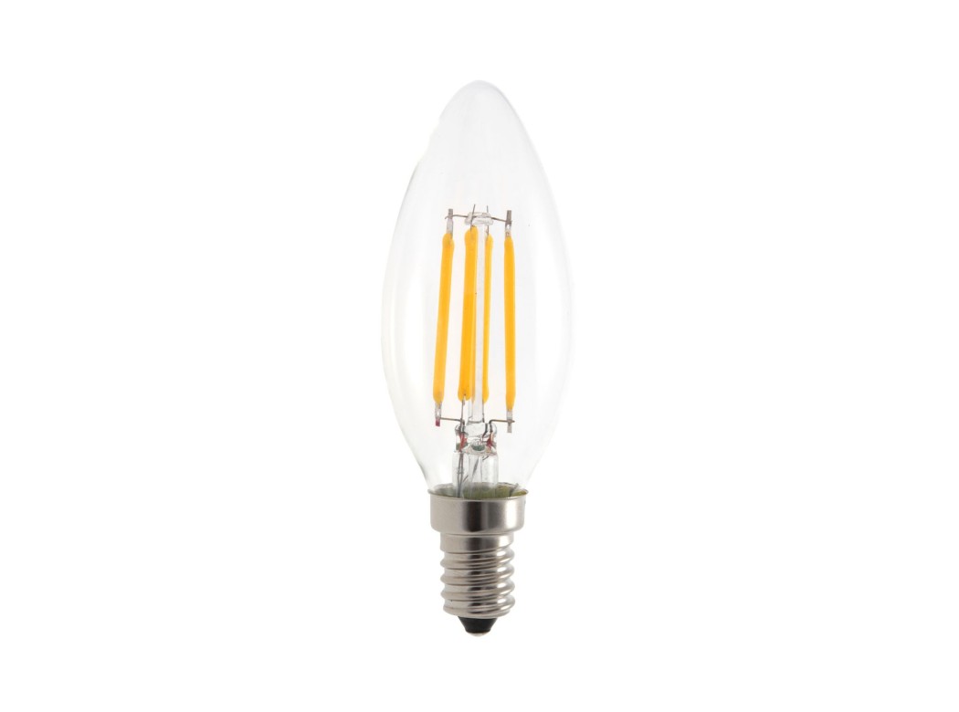 Bombilla ilumin vela led filamento garza e14 4w 470lm 2700k