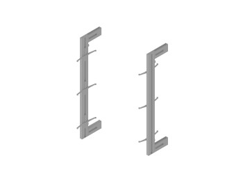 Emuca Kit estructura modular Zero con herrajes para el montaje de fijación a pared, Pintado color piedra, 1 kit