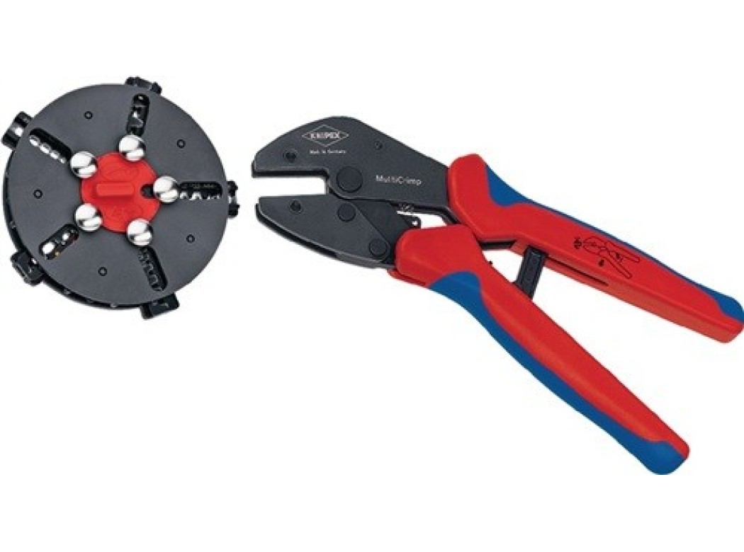 Alicate engaste 250mm multicrimp 5 insertos 97 33 02 knipex