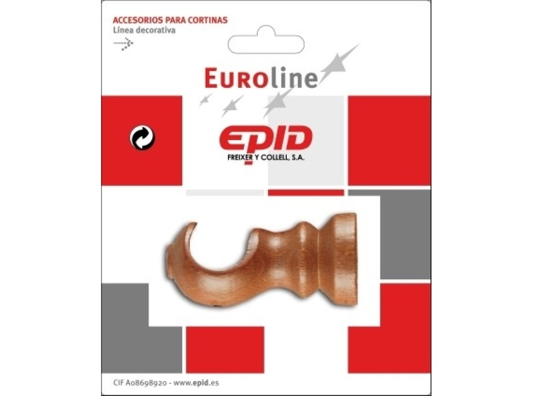 Soporte barra cort 19x69mm frontal mad avell. epid