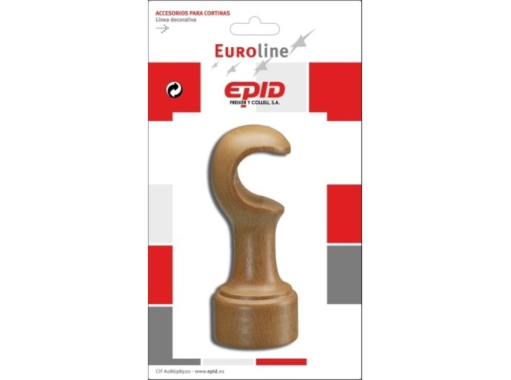 Soporte barra cort 29x120mm frontal mad nat epid